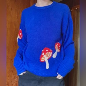 Cottagecore Mushroom Winter Sweater